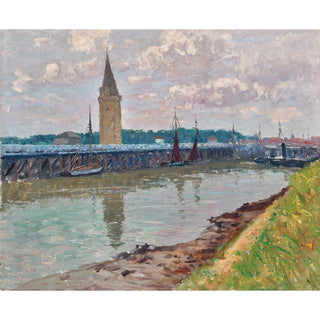 Reproduction Port de pêche à Nieuport Belgique - Alfred Zoff