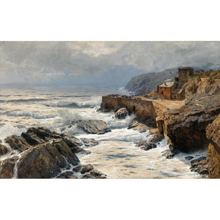 Reproduction Riviera, Vagues se brisant à Boccadasse - Alfred Zoff