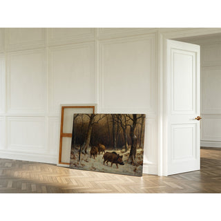 Reproduction Sangliers dans la neige - Rosa Bonheur