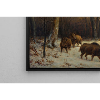 Reproduction Sangliers dans la neige - Rosa Bonheur