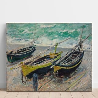 Reproduction Trois bateaux de pêche - Claude Monet