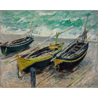 Reproduction Trois bateaux de pêche - Claude Monet