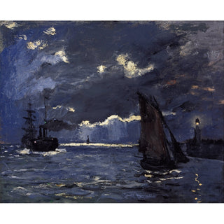 Reproduction Un paysage marin, la navigation au clair de lune - Claude Monet