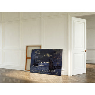 Reproduction Un paysage marin, la navigation au clair de lune - Claude Monet