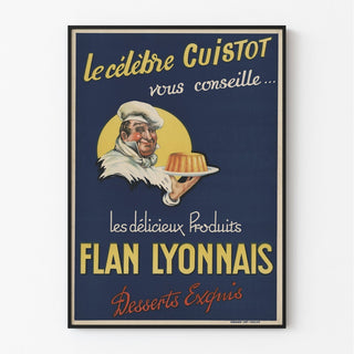 Reproduction de l'affiche vintage - Les Délicieux Produits Flan Lyonnais