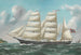 Barque norvegese Brazilian di Grimstad davanti alla costa - Reproduction — vista dell’opera