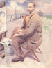 L'artista che dipinge sul mare - Richard Baseleer — vista dell’opera