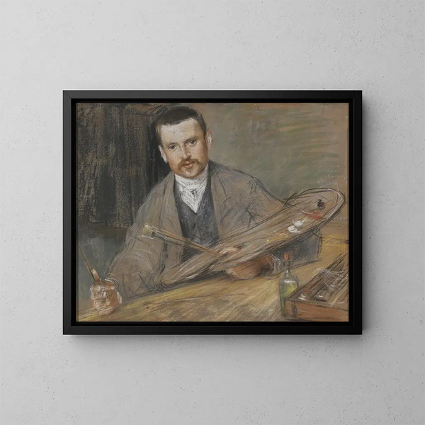Johan Kindborg 1861-1907, artista sposato con la incisore su legno Emy Edman - Richard Bergh — quadro incorniciato alla parete