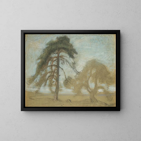 Alberi di pini e pneumatici - Richard Bergh — quadro incorniciato alla parete
