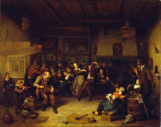 Danza in un cottage - Richard Brakenburgh — vista dell’opera