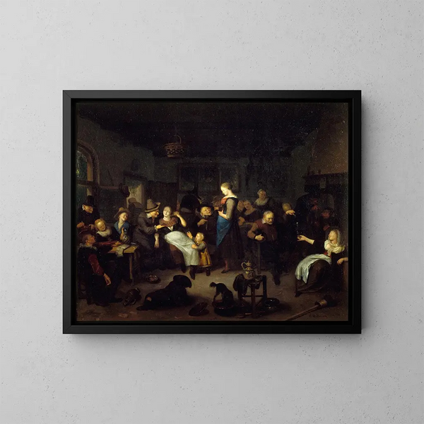 Interno di cabaret - Richard Brakenburgh — quadro incorniciato alla parete