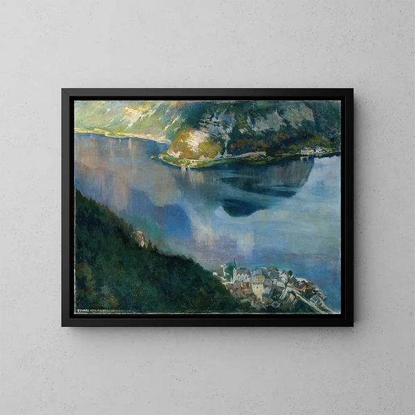 Lago di Hallstatt - Richard Harlfinger — quadro incorniciato alla parete