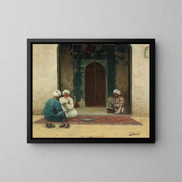 Prima della moschea - Richard Karlovich Zommer — quadro incorniciato alla parete