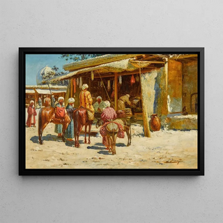 Richard Karlovich Zommer - Market in Tashkent.webp