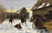Combattimento di guerra in un villaggio innevato - Richard Knötel — vista dell’opera