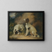 Due Springer spaniel in un paesaggio roccioso - Richard Livesay — quadro incorniciato alla parete