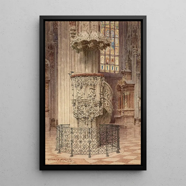 Cathédrale Saint-Étienne Chaire de Pilgram - Richard Moser — quadro incorniciato alla parete