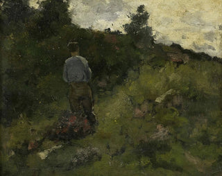 Richard Nicolas Roland Holst - A Farmer walking along the Fringe of a Wood.webp