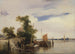 Péniches sur une rivière - Richard Parkes Bonington — vista dell’opera
