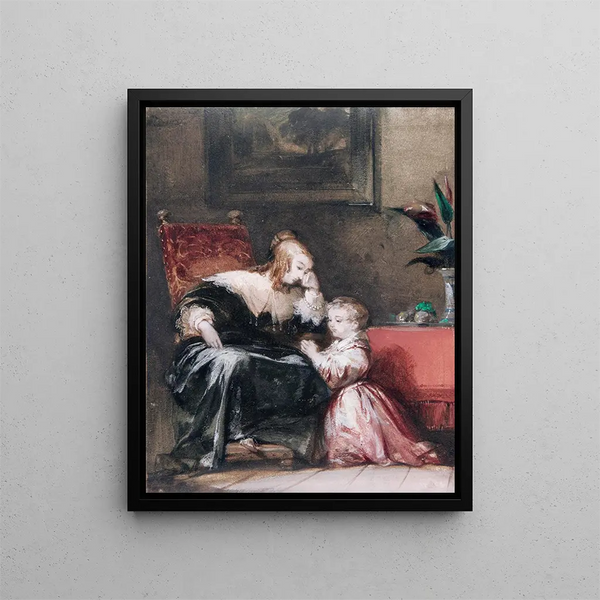 La preghiera - Richard Parkes Bonington — quadro incorniciato alla parete