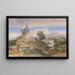 Paesaggio con castello in rovina sul Esk - Richard Principal Leitch — quadro incorniciato alla parete