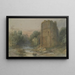 Rovine vicino a un ruscello - Richard Principal Leitch — quadro incorniciato alla parete