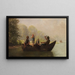 Pescatori sul lago - Richard Voltz — quadro incorniciato alla parete