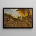 Paesaggio autunnale con pini - Richard von Poschinger — quadro incorniciato alla parete