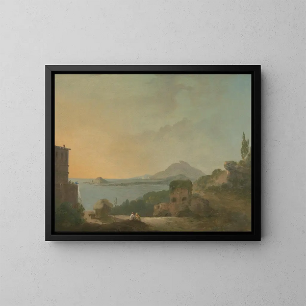 La villa di Cicerone e il golfo di Pozzuoli - Richard Wilson — quadro incorniciato alla parete