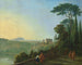 Lago Nemi e Genzano dalla terrazza del monastero dei Cappuccini - Richard Wilson — vista dell’opera
