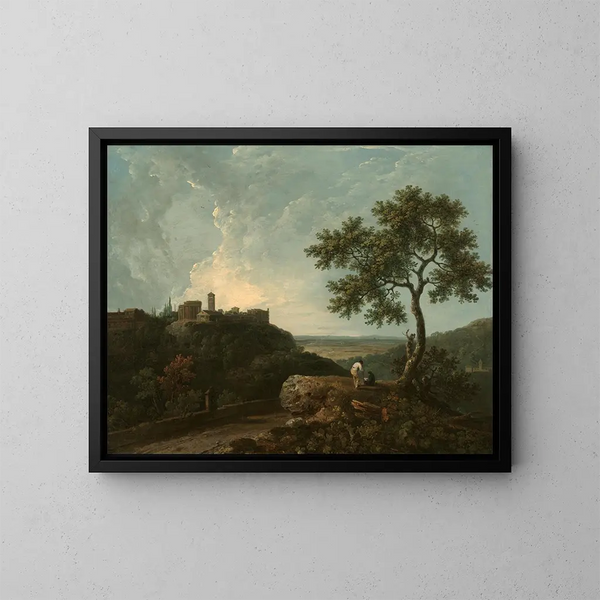 Tivoli, il tempio della Sibilla e la campagna - Richard Wilson — quadro incorniciato alla parete