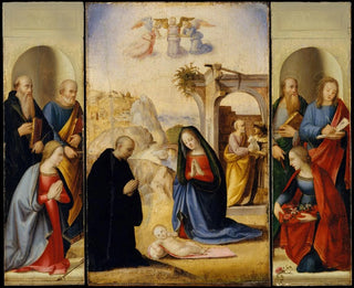 La Natività con i santi - Ridolfo Ghirlandaio — vista dell’opera