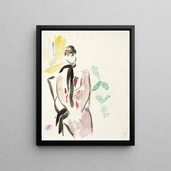 Schizzo per un ritratto di Mme De Carnire-Wouters, moglie dell'artista - Rik Wouters — quadro incorniciato alla parete