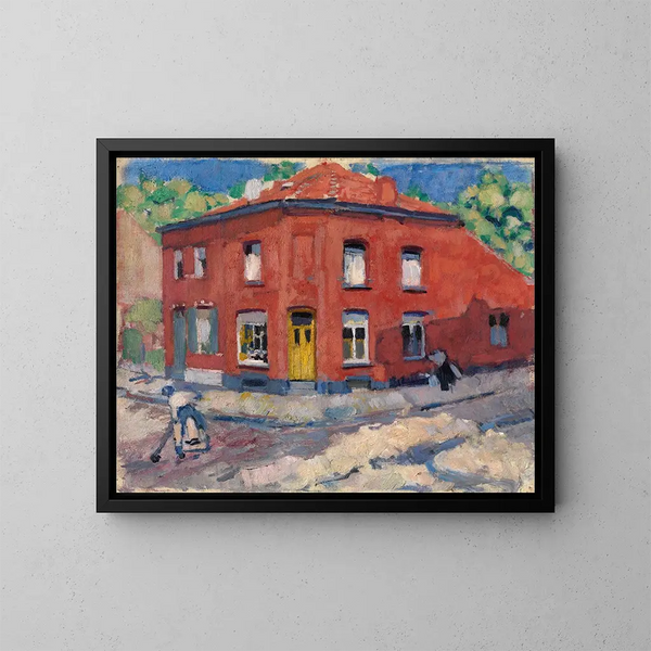 La maison rouge sous la neige tardive - Rik Wouters — quadro incorniciato alla parete