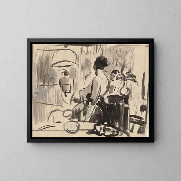 Donna in un interno - Rik Wouters — quadro incorniciato alla parete