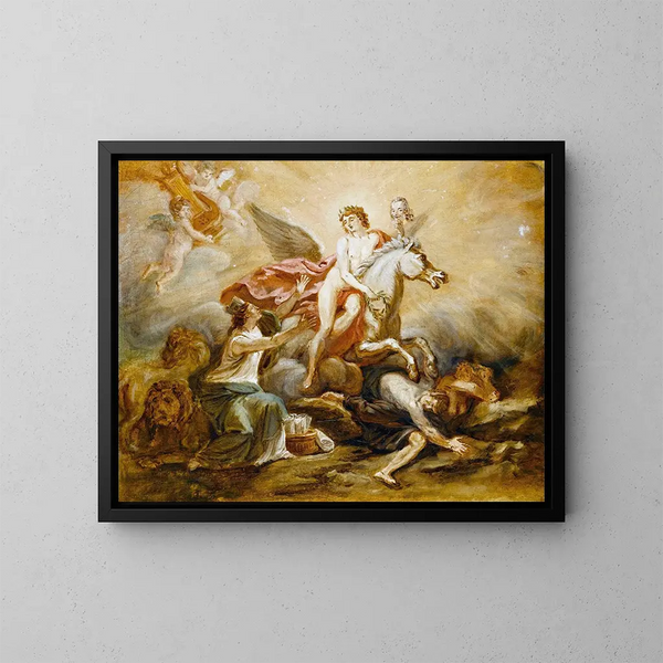 Allégorie della gloria di Voltaire - Robert Guillaume Dardel — quadro incorniciato alla parete