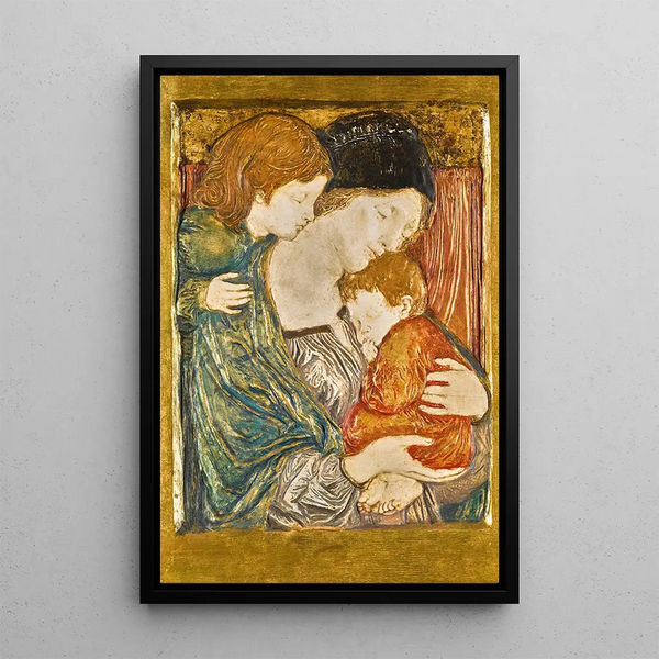 Relief con una madre e bambini - Robert Anning Bell — quadro incorniciato alla parete