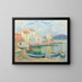 Vecchio porto di Saint-Tropez - Robert Antoine Pinchon — quadro incorniciato alla parete
