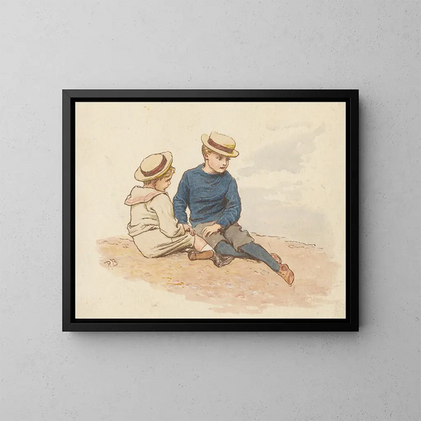 Due ragazzi - Robert Barnes — quadro incorniciato alla parete