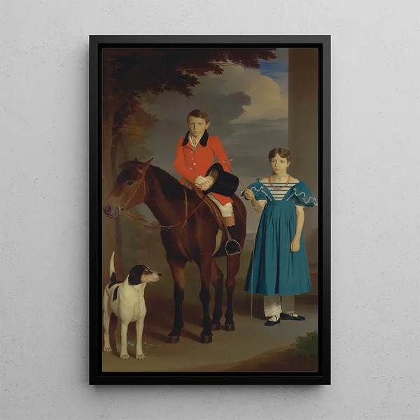 John Gubbins Newton et sa sœur Mary Newton - Robert Burnard — quadro incorniciato alla parete