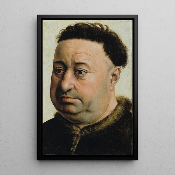Portrait d'un homme corpulent - Robert Campin — quadro incorniciato alla parete