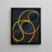 Relief nero con cerchi di colore - Robert Delaunay — quadro incorniciato alla parete