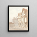 Rue con edifici - Robert Dixon — quadro incorniciato alla parete
