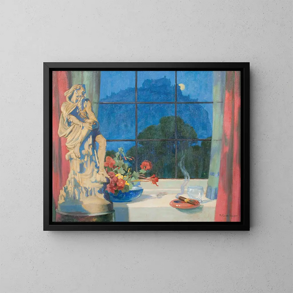 Da la mia finestra dello studio a Edimburgo - Robert Easton Stuart — quadro incorniciato alla parete