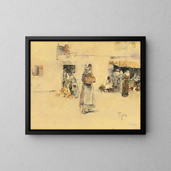 Al mercato - Robert Frederick Blum — quadro incorniciato alla parete