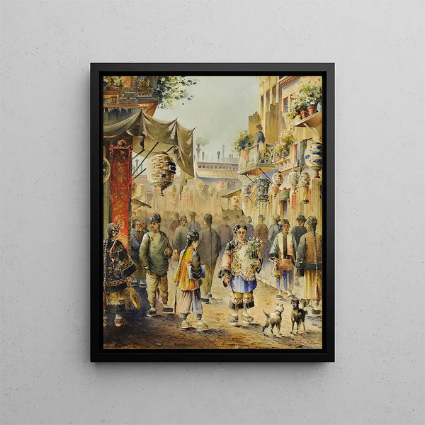 Capodanno cinese - Robert Frederick Blum — quadro incorniciato alla parete