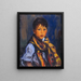Ragazzo con sciarpa a quadri - Robert Henri — quadro incorniciato alla parete