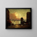 Nuvole cumulus sul East River - Robert Henri — quadro incorniciato alla parete