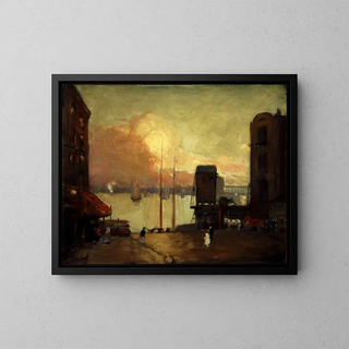 Robert Henri - Cumulus Clouds East River.webp