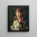 Edna Smith in un wrap giapponese - Robert Henri — quadro incorniciato alla parete